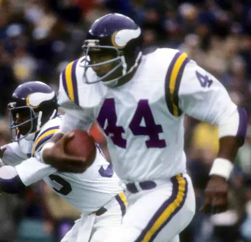 CHUCK FOREMAN Minnesota Vikings 1977 Away Throwback NFL Football Jersey 