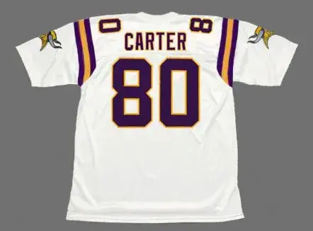 CRIS CARTER Minnesota Vikings 1998 Away Throwback NFL Football Jersey 