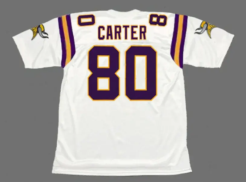 CRIS CARTER Minnesota Vikings 1998 Away Throwback NFL Football Jersey 
