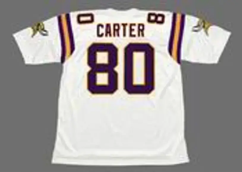 CRIS CARTER Minnesota Vikings 1998 Away Throwback NFL Football Jersey 