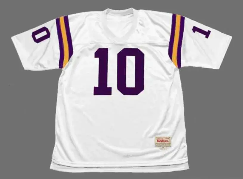 FRAN TARKENTON Minnesota Vikings 1975 Away Throwback NFL Football Jersey