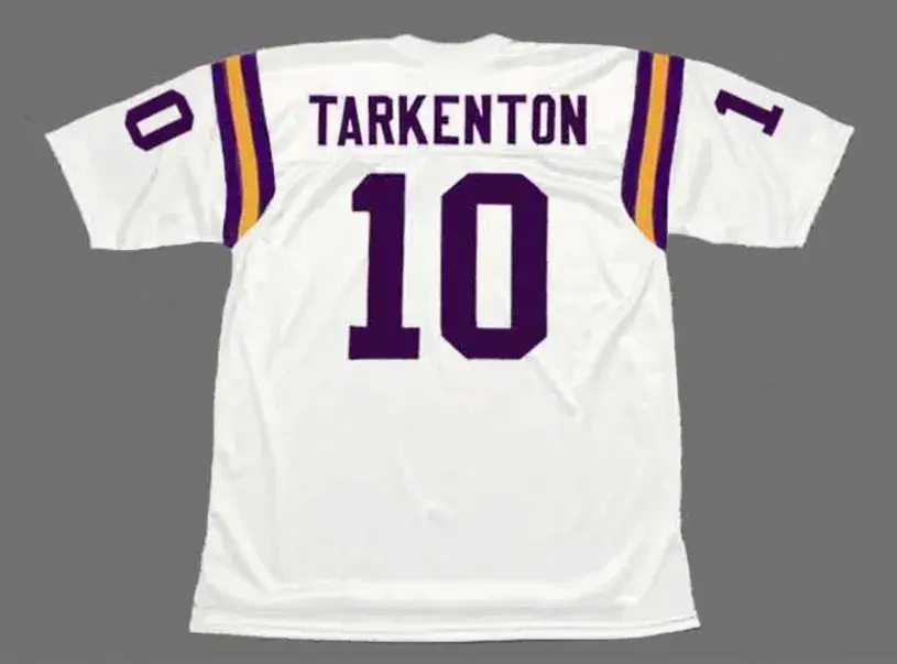 FRAN TARKENTON Minnesota Vikings 1975 Away Throwback NFL Football Jersey 