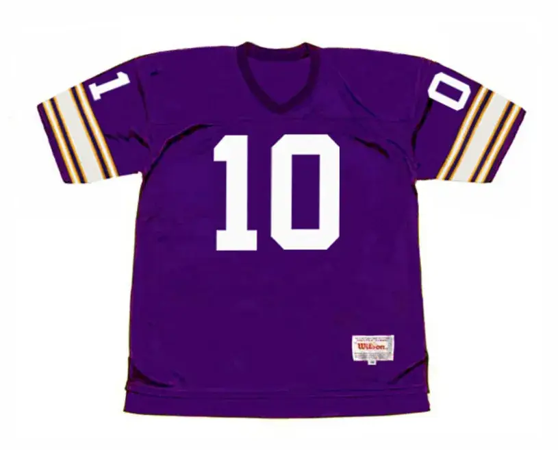 FRAN TARKENTON Minnesota Vikings 1975 Home Throwback NFL Football Jersey
