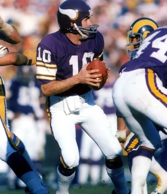 FRAN TARKENTON Minnesota Vikings 1975 Home Throwback NFL Football Jersey 