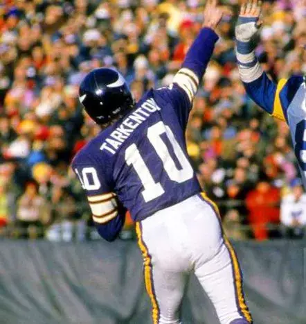 FRAN TARKENTON Minnesota Vikings 1975 Home Throwback NFL Football Jersey 