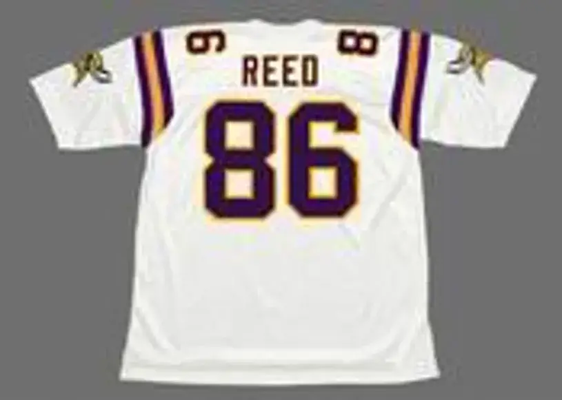 JAKE REED Minnesota Vikings 1996 Away Throwback NFL Football Jersey 
