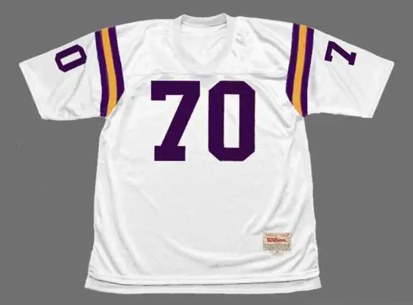 JIM MARSHALL Minnesota Vikings 1975 Away Throwback NFL Football Jersey