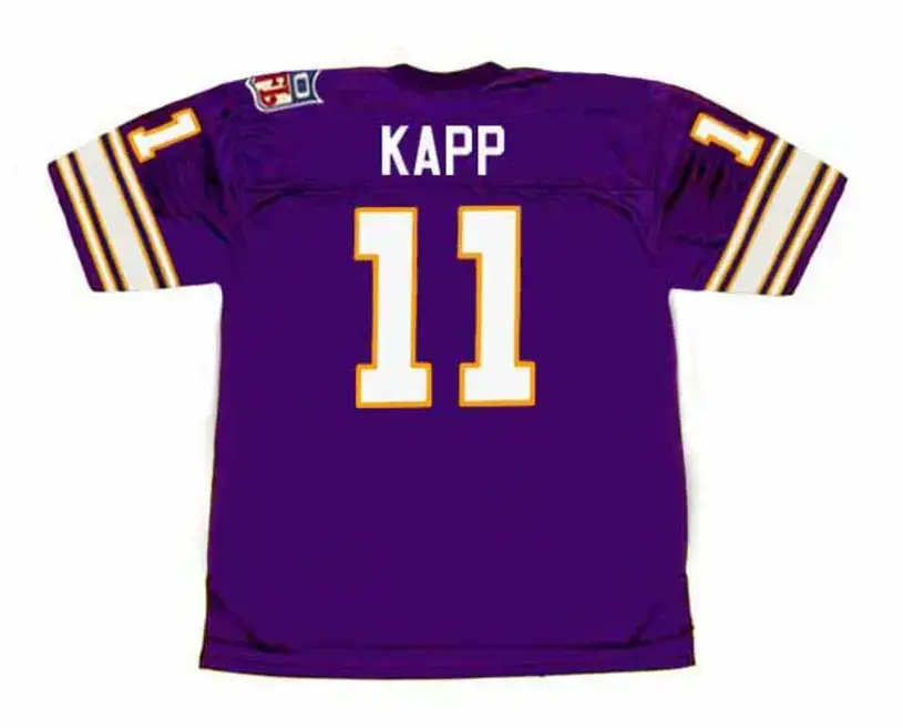 JOE KAPP Minnesota Vikings 1969 Throwback Home NFL Football Jersey 