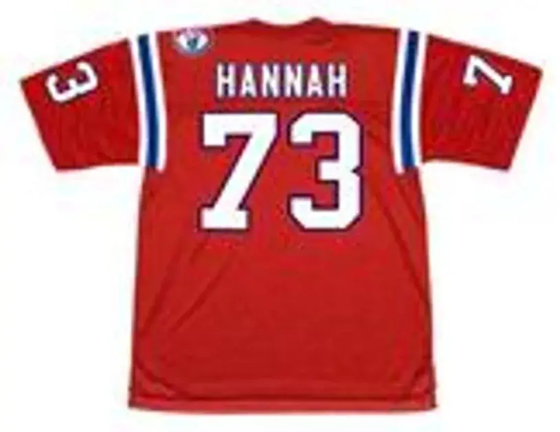JOHN HANNAH New England Patriots 1984 Throwback Home NFL Football Jersey 