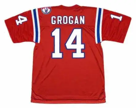 STEVE GROGAN New England Patriots 1984 Throwback Home NFL Football Jersey 