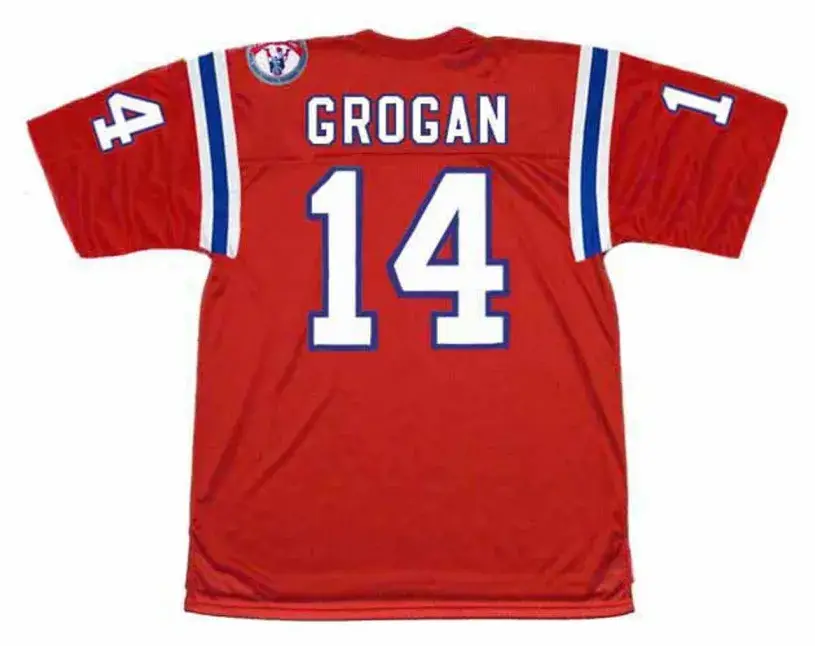 STEVE GROGAN New England Patriots 1984 Throwback Home NFL Football Jersey 