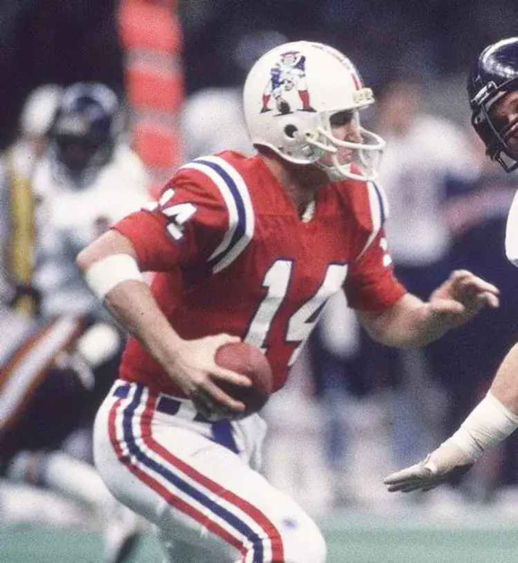 STEVE GROGAN New England Patriots 1984 Throwback Home NFL Football Jersey 