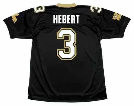 BOBBY HEBERT New Orleans Saints 1991 Throwback Home NFL Football Jersey 