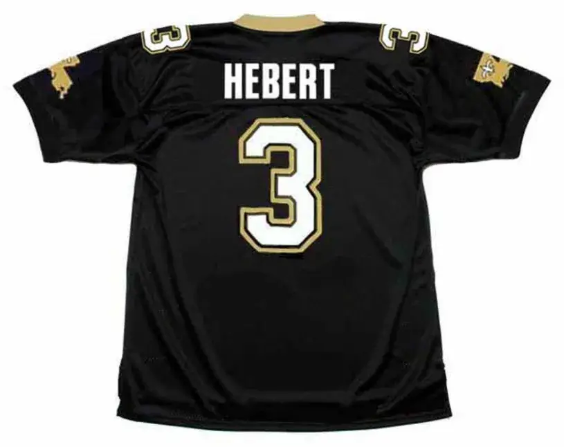 BOBBY HEBERT New Orleans Saints 1991 Throwback Home NFL Football Jersey 