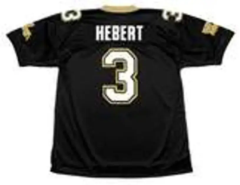 BOBBY HEBERT New Orleans Saints 1991 Throwback Home NFL Football Jersey 