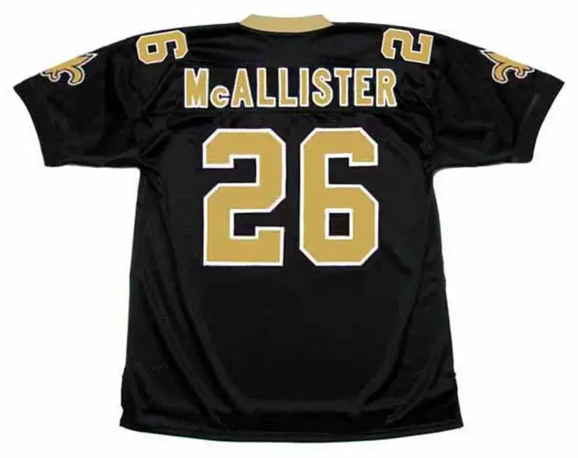 DEUCE McALLISTER New Orleans Saints 2003 Throwback Home NFL Football Jersey 
