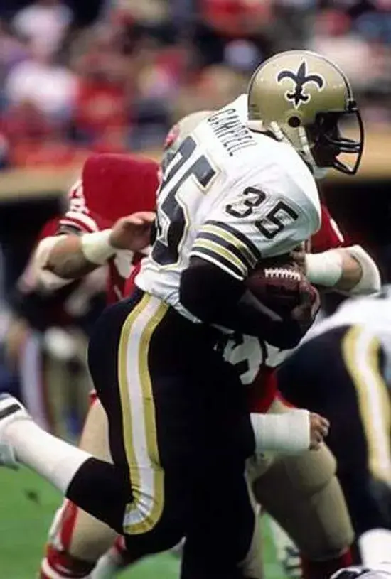 EARL CAMPBELL New Orleans Saints 1985 Throwback NFL Football Jersey 