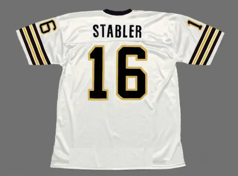 KEN STABLER New Orleans Saints 1982 Throwback NFL Football Jersey 
