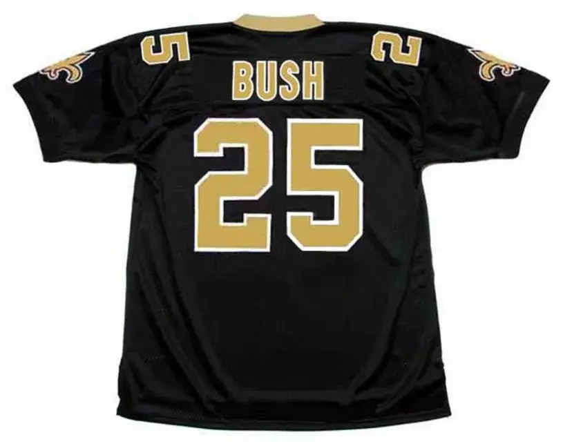 REGGIE BUSH New Orleans Saints 2008 Throwback Home NFL Football Jersey 