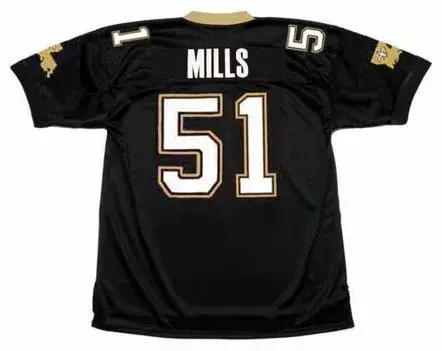 SAM MILLS New Orleans Saints 1994 Throwback Home NFL Football Jersey 