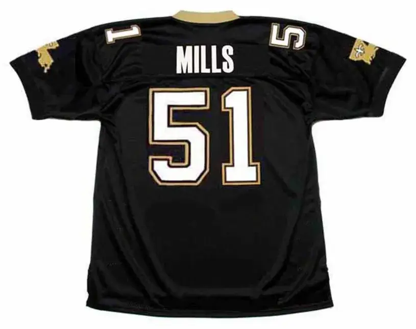 SAM MILLS New Orleans Saints 1994 Throwback Home NFL Football Jersey 