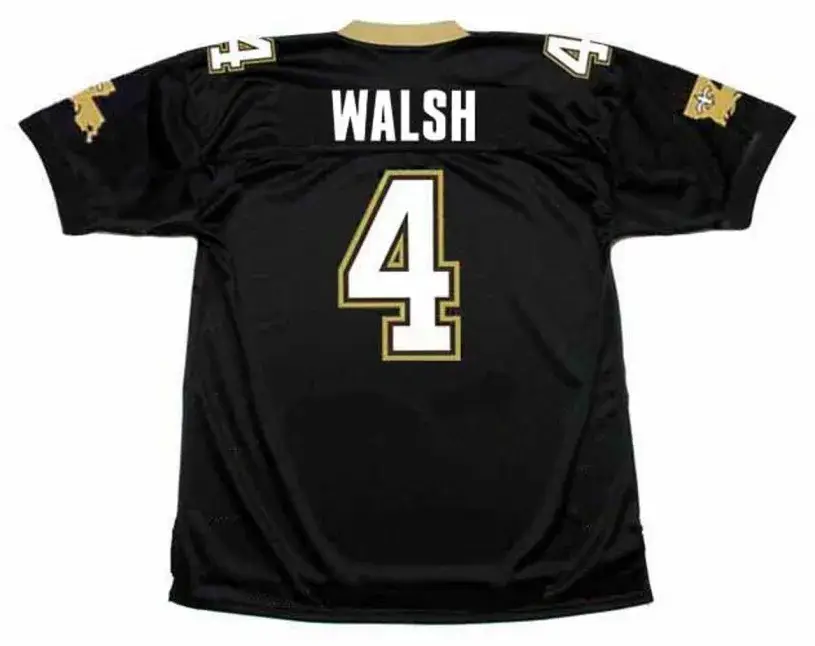 STEVE WALSH New Orleans Saints 1991 Throwback Home NFL Football Jersey 