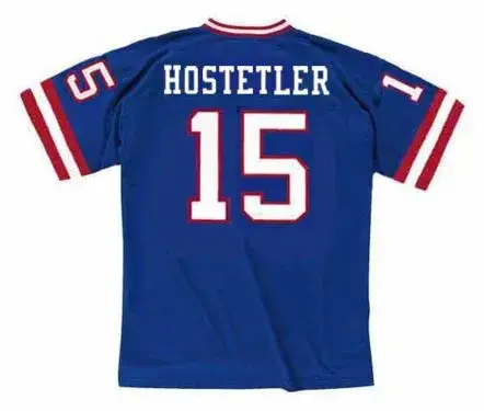 JEFF HOSTETLER New York Giants 1988 Throwback Home NFL Football Jersey 
