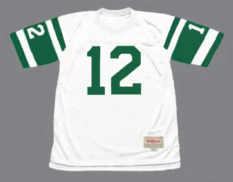 JOE NAMATH New York Jets 1970’s Away Throwback NFL Football Jersey