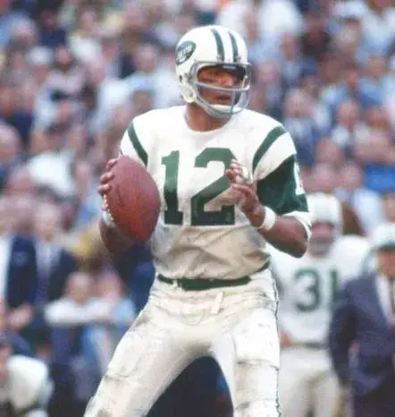 JOE NAMATH New York Jets 1970’s Away Throwback NFL Football Jersey 