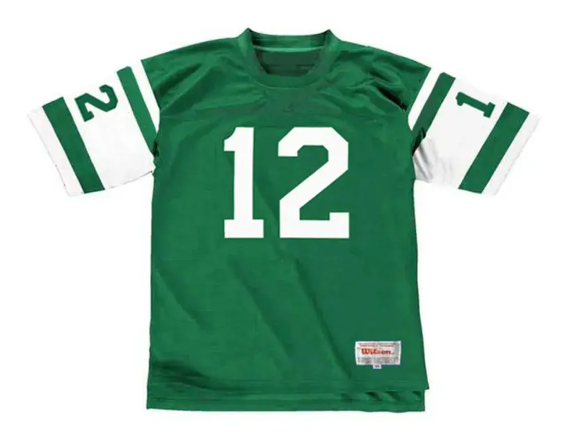 JOE NAMATH New York Jets 1970’s Home Throwback NFL Football Jersey