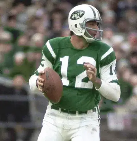 JOE NAMATH New York Jets 1970’s Home Throwback NFL Football Jersey 