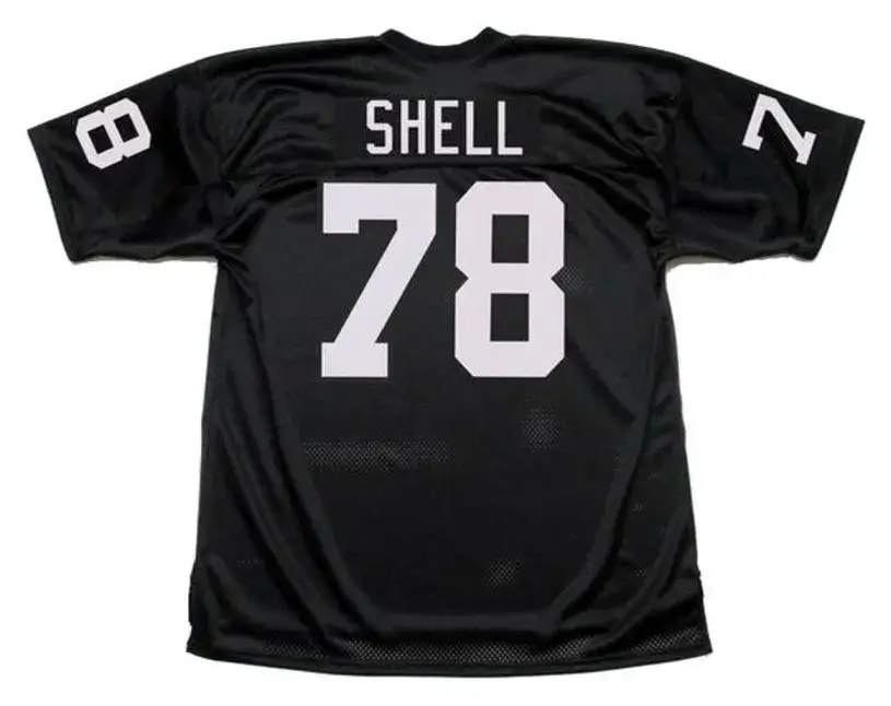 ART SHELL Oakland Raiders 1976 Throwback Home NFL Football Jersey 
