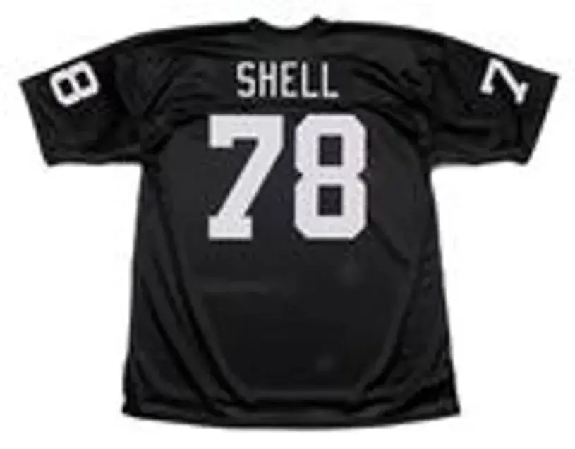 ART SHELL Oakland Raiders 1976 Throwback Home NFL Football Jersey 