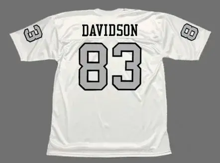 BEN DAVIDSON Oakland Raiders 1970 Away Throwback NFL Football Jersey 