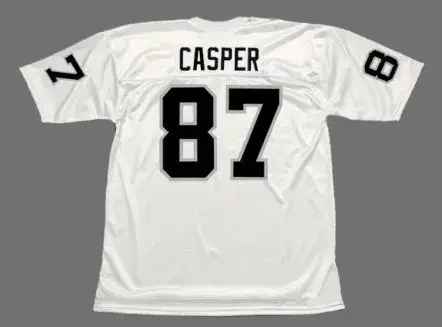 DAVE CASPER Oakland Raiders 1976 Away Throwback NFL Football Jersey 