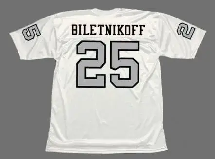 FRED BILETNIKOFF Oakland Raiders 1970 Away Throwback NFL Football Jersey 