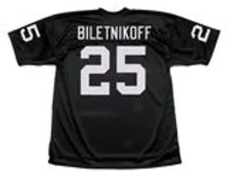 FRED BILETNIKOFF Oakland Raiders 1976 Throwback Home NFL Football Jersey 