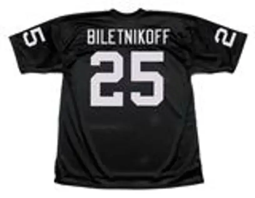 FRED BILETNIKOFF Oakland Raiders 1976 Throwback Home NFL Football Jersey 