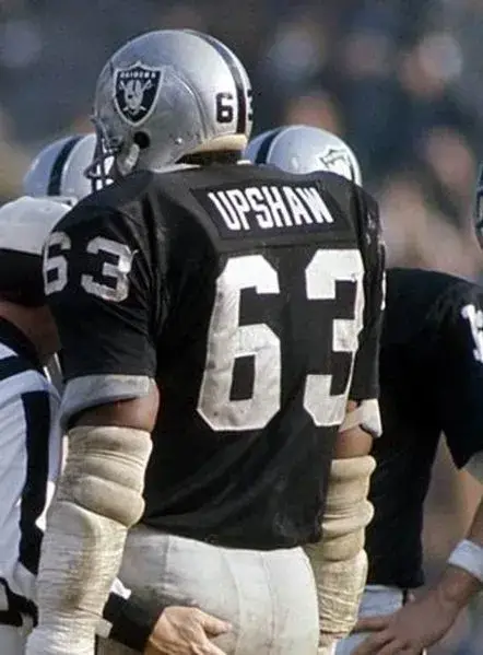GENE UPSHAW Oakland Raiders 1976 Throwback Home NFL Football Jersey 
