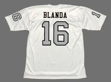 GEORGE BLANDA Oakland Raiders 1970 Away Throwback NFL Football Jersey 
