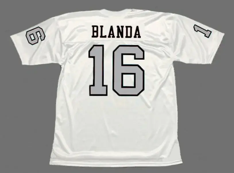 GEORGE BLANDA Oakland Raiders 1970 Away Throwback NFL Football Jersey 