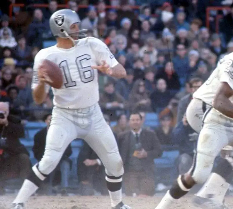 GEORGE BLANDA Oakland Raiders 1970 Away Throwback NFL Football Jersey 