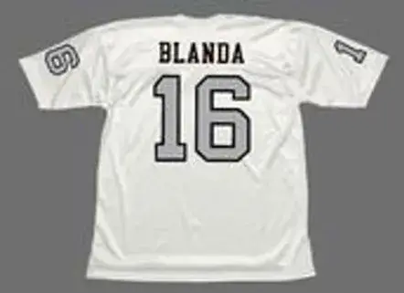 GEORGE BLANDA Oakland Raiders 1970 Away Throwback NFL Football Jersey 