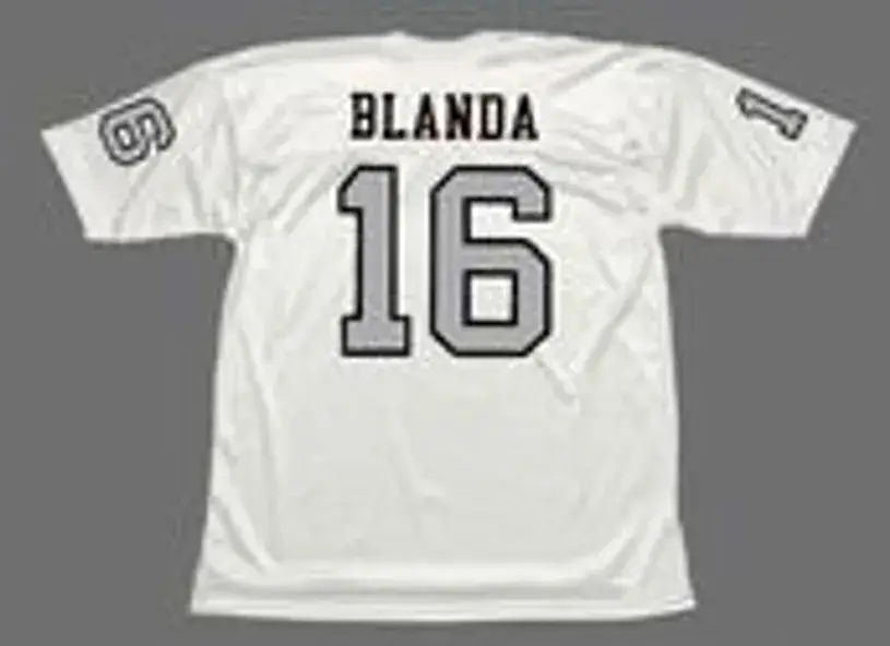 GEORGE BLANDA Oakland Raiders 1970 Away Throwback NFL Football Jersey 