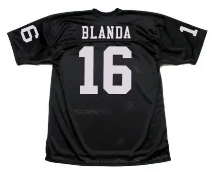 GEORGE BLANDA Oakland Raiders 1970 Throwback Home NFL Football Jersey 