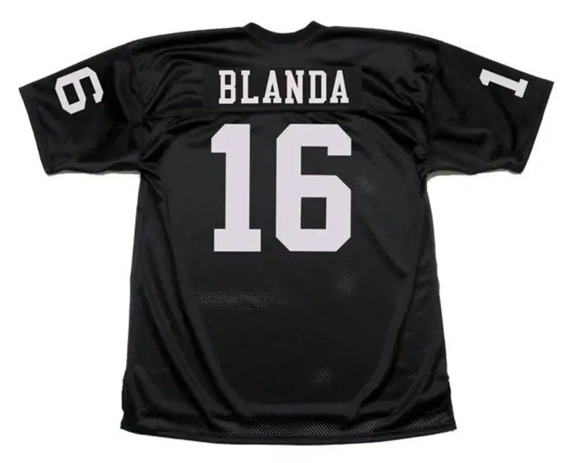 GEORGE BLANDA Oakland Raiders 1970 Throwback Home NFL Football Jersey 