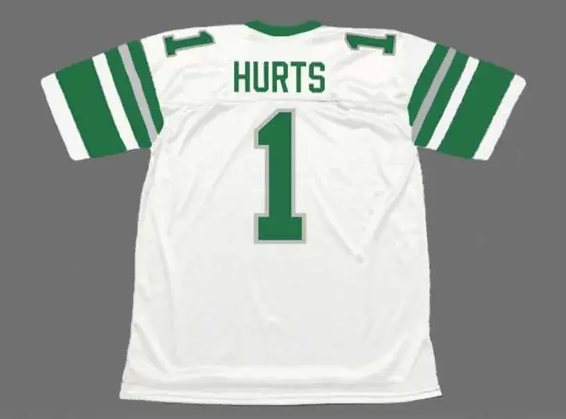 JALEN HURTS  Philadelphia Eagles 1980’s Away Throwback NFL Football Jersey 