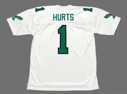 JALEN HURTS  Philadelphia Eagles 1990’s Away Throwback NFL Football Jersey 