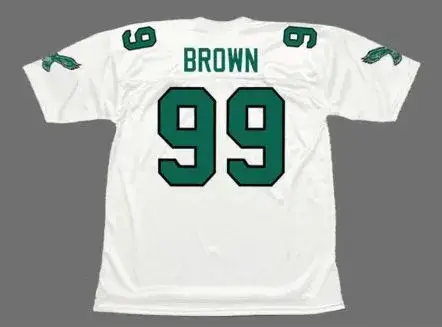JEROME BROWN Philadelphia Eagles 1990 Throwback NFL Football Jersey 