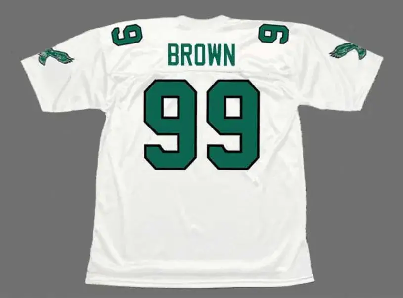 JEROME BROWN Philadelphia Eagles 1990 Throwback NFL Football Jersey 